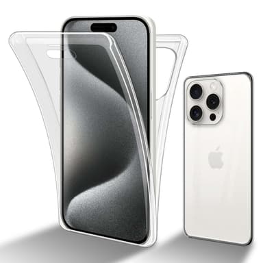 iPhone 15 PRO MAX Deksel 360 Case Cover (Gjennomsiktig)
