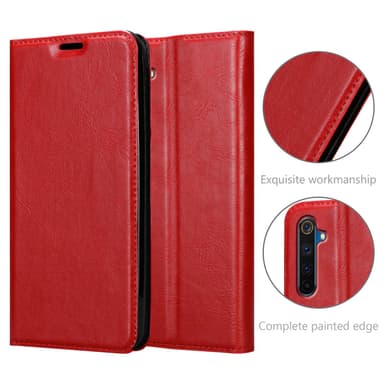 Realme 6 PRO lommebokdeksel case (rød)