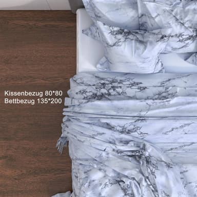 Dyne 135x200 cm Putetrekk 80x80 cm Sengetøy marmor