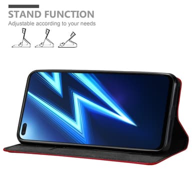 Realme 6 PRO lommebokdeksel case (rød)
