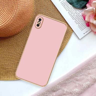 iPhone XS MAX silikondeksel case (rosa)