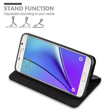 Samsung Galaxy NOTE 5 lommebokdeksel case (svart)