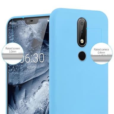 Deksel Nokia 6.1 PLUS / X6 Silikon cover (blå)