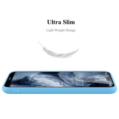 Deksel Nokia 6.1 PLUS / X6 Silikon cover (blå)