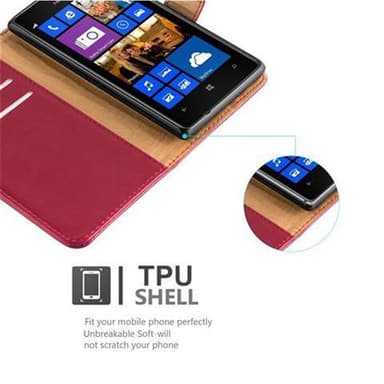 Nokia Lumia 925 lommebokdeksel etui (rød)
