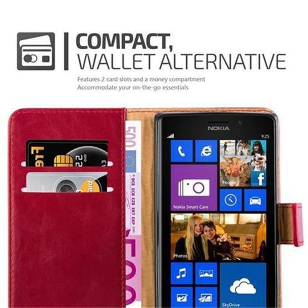 Nokia Lumia 925 lommebokdeksel etui (rød)