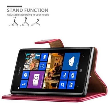 Nokia Lumia 925 lommebokdeksel etui (rød)