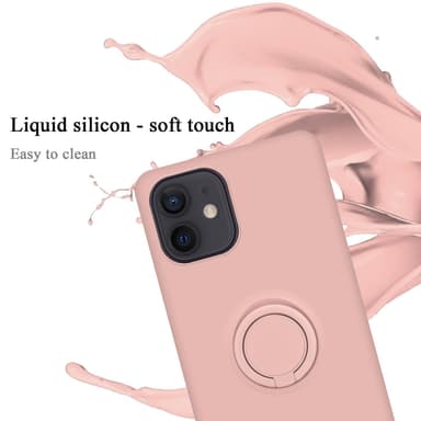 Deksel iPhone 12 MINI Ring Case (rosa)