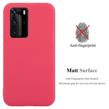 Deksel Huawei P40 PRO / P40 PRO+ Silikon cover (rød)