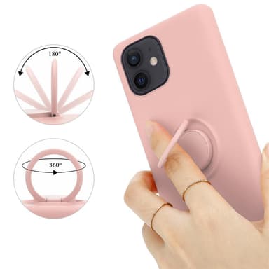 Deksel iPhone 12 MINI Ring Case (rosa)