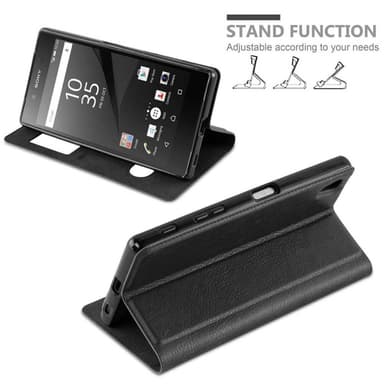 Sony Xperia Z5 PREMIUM lommebokdeksel cover (svart)