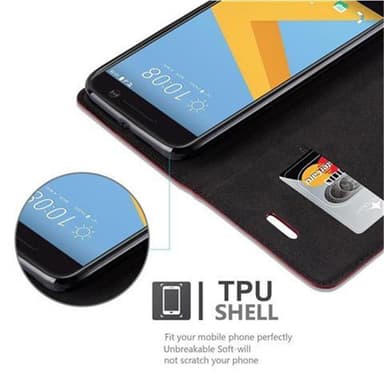 HTC ONE M10 lommebokdeksel case (rød)