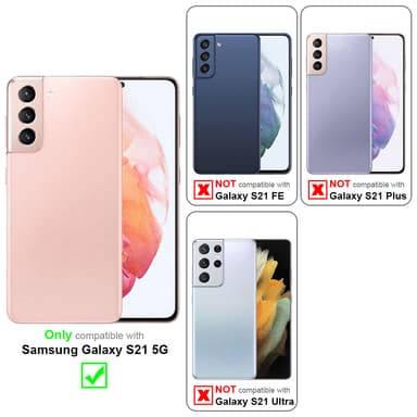Samsung Galaxy S21 5G lommebokdeksel etui (hvit)