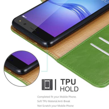 Huawei Y5 2017 / Y6 2017 lommebokdeksel etui (grønn)
