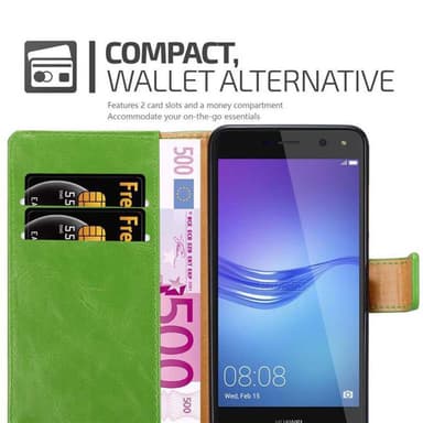 Huawei Y5 2017 / Y6 2017 lommebokdeksel etui (grønn)
