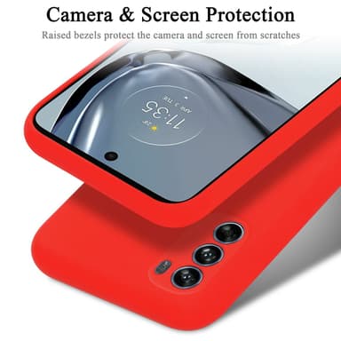 Motorola MOTO G62 5G silikondeksel case (rød)