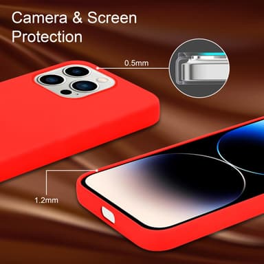 iPhone 14 PRO silikondeksel case (rød)