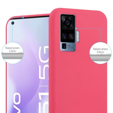 Deksel Vivo X51 5G Silikon cover (rød)