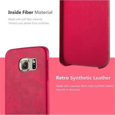 Samsung Galaxy S6 EDGE Hardt Deksel Cover (rød)