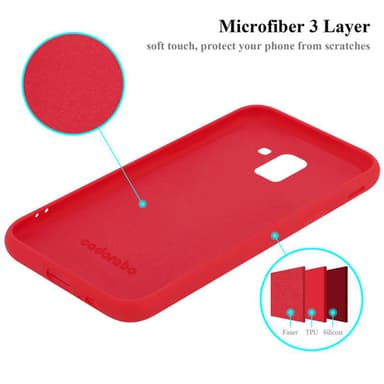 Samsung Galaxy J6 2018 silikondeksel case (rød)