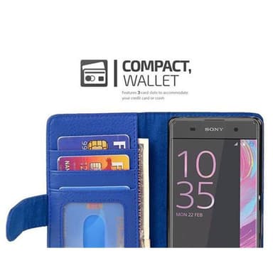 Sony Xperia XA lommebokdeksel case (blå)
