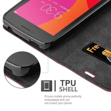 Lenovo A PLUS lommebokdeksel case (rød)
