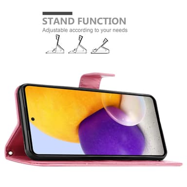 Samsung Galaxy A73 5G lommebokdeksel Blomster (rosa)