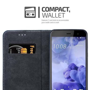 HTC U PLAY Deksel Case Cover (blå)