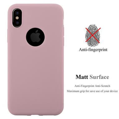 Deksel iPhone X / XS Silikon cover (rosa)