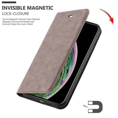 iPhone XS MAX lommebokdeksel case (brun)