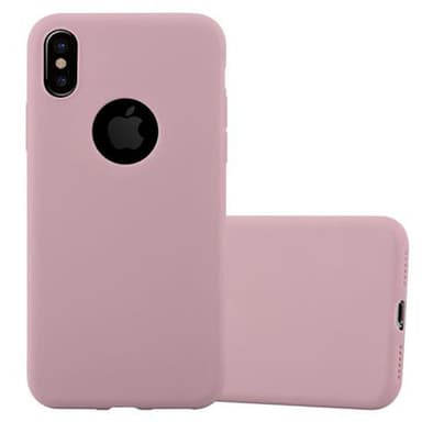 Deksel iPhone X / XS Silikon cover (rosa)