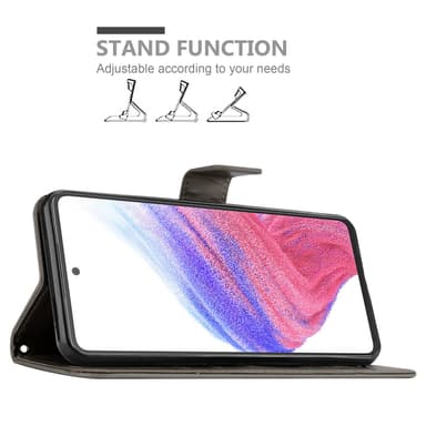 Samsung Galaxy A53 5G lommebokdeksel Blomster (grå)