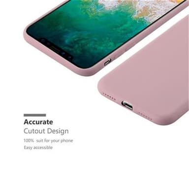 Deksel iPhone X / XS Silikon cover (rosa)