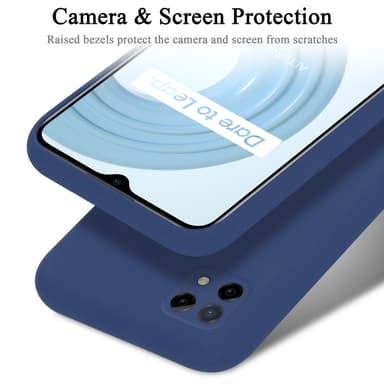 Realme C21 silikondeksel case (blå)
