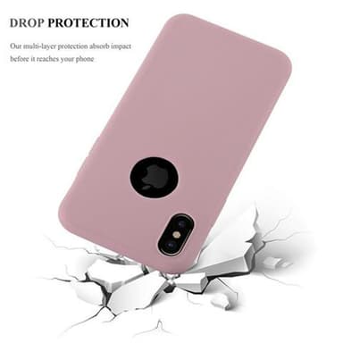 Deksel iPhone X / XS Silikon cover (rosa)