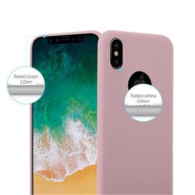 Deksel iPhone X / XS Silikon cover (rosa)