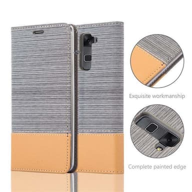 LG STYLUS 2 lommebokdeksel etui (grå)