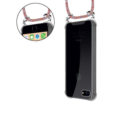 iPhone 7 / 7S / 8 / SE 2020 Deksel med Halskjede (rød)