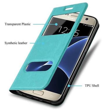 Samsung Galaxy S7 lommebokdeksel cover (turkis)