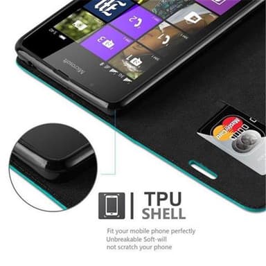 Nokia Lumia 540 lommebokdeksel case (turkis)