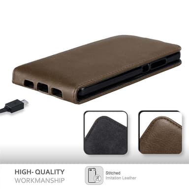 Huawei P8 LITE 2015 deksel flip cover (brun)