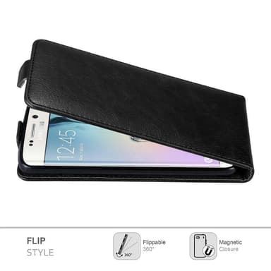Samsung Galaxy S6 EDGE deksel flip cover (svart)