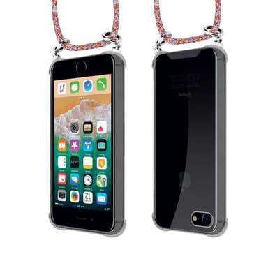 iPhone 7 / 7S / 8 / SE 2020 Deksel med Halskjede (rød)