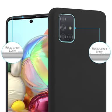 Deksel Samsung Galaxy A71 5G Silikon cover (svart)