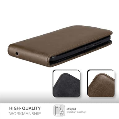 Motorola MOTO C PLUS deksel flip cover (brun)