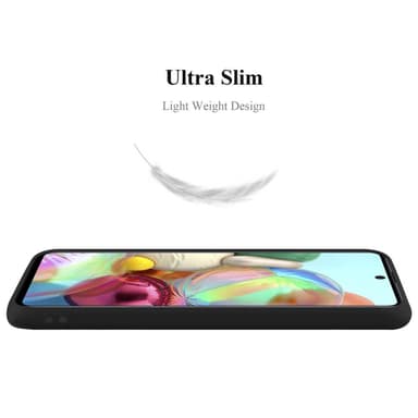 Deksel Samsung Galaxy A71 5G Silikon cover (svart)