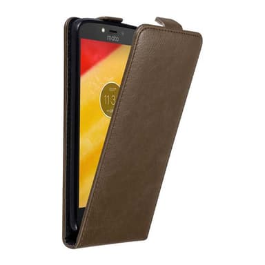 Motorola MOTO C PLUS deksel flip cover (brun)