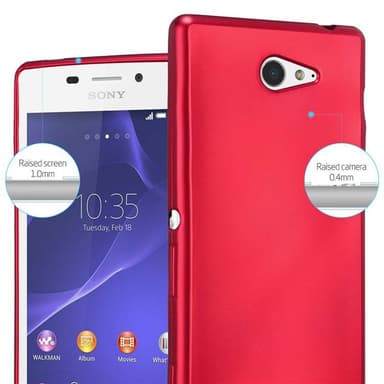Deksel Sony Xperia M2 / M2 AQUA Case Cover (rød)