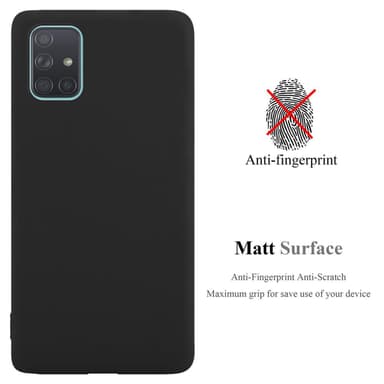 Deksel Samsung Galaxy A71 5G Silikon cover (svart)