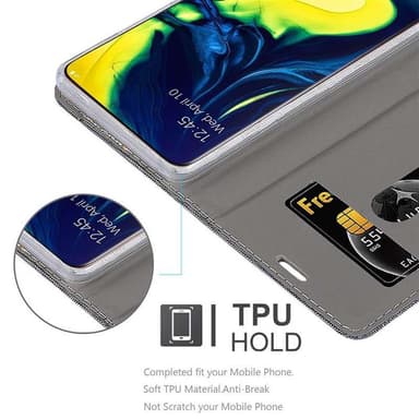 Samsung Galaxy A80 / A90 4G lommebokdeksel etui (grå)